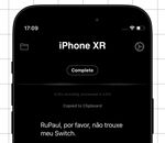 Captura de tela do software SuperWhisper, rodando em um iPhone XR, transcrevendo a mesma resposta que enviei anteriormente no WhatsApp perfeitamente, em 3,07 segundos.